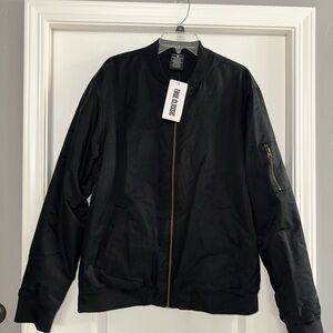 True Classic Black Bomber Jacket for Men